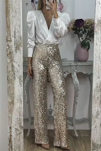 Womens sequin flare pants - womens,