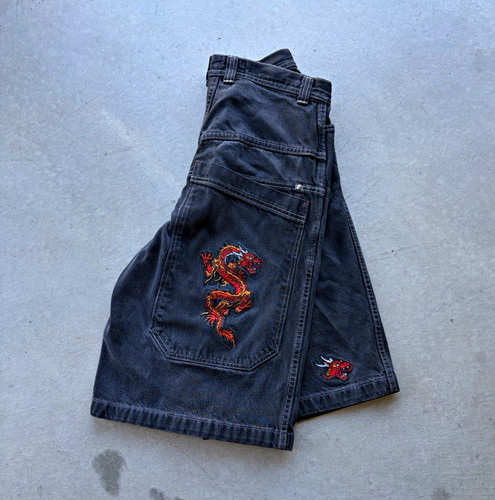 Jnco dragons jorts grail - dragons, waist