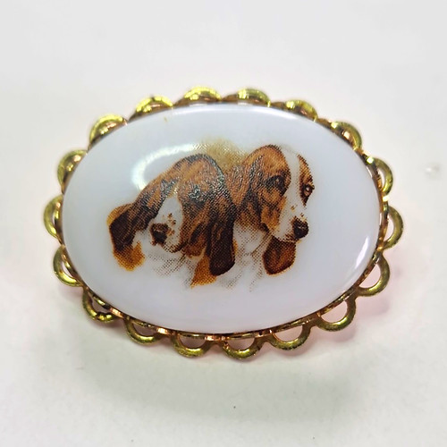 Vintage oval spaniel - vintage,