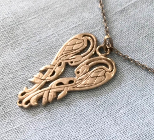 Celtic silver pendant necklace - celtic,
