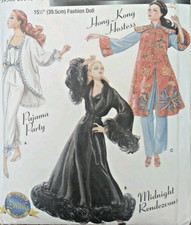 Simplicity 7085 Couturier Doll's Pajamas Dress Hong Kong Hostess Sewing Pattern