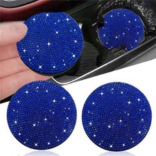 2pcs Blue Bling Car Cup Holder