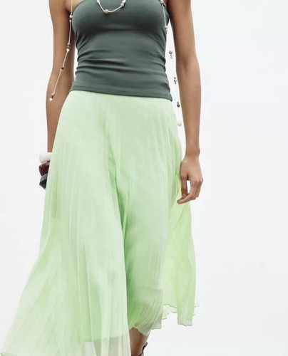 Zara pleated maxi skirt a - pleated, in