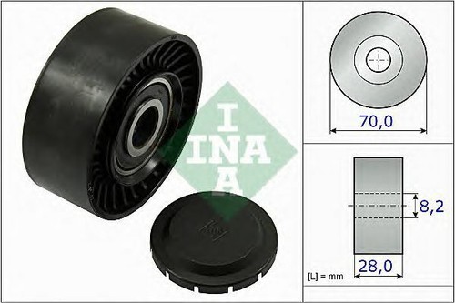 Ribbed belt deflection guide - belt,