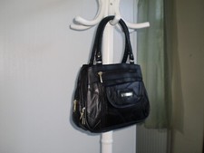 Handbag With Mirror Lamb Leather Black Colour