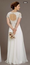 Phase Eight Boho Beaded Keyhole Back Wedding Dress  Size 10 RRP £650