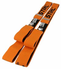 GENUINE STIHL ORANGE AND BLACK CLIP ON TROUSER BRACES 110cm - 00008841510
