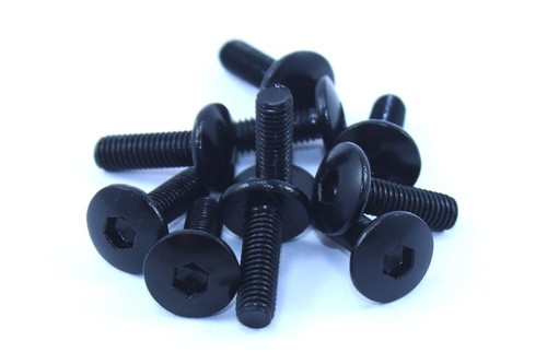 Black aluminium 16mm - black, m5