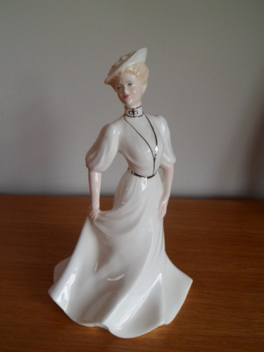 Coalport white figurine ladies - figurine,