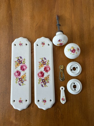 Vintage ceramic porcelain door - porcelain,