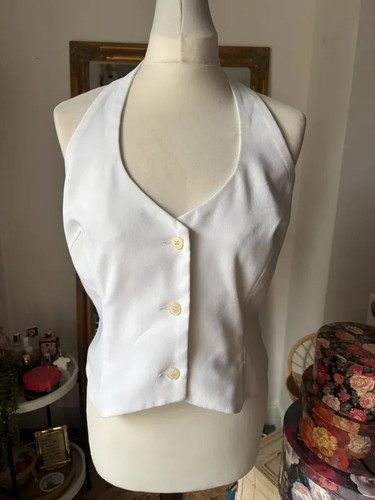 Vintage white halterneck - vintage,