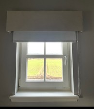 Cream Linen Padded Box Window Pelmet made to measure