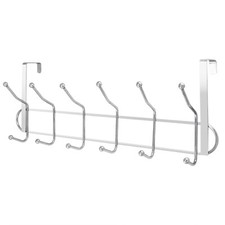 12 HOOKS CHROME OVER THE DOOR