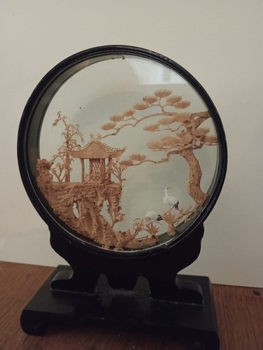Antique chinese cork carving - antique,