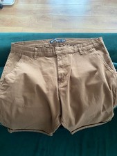 Crosshatch Beige/Tan Chino Shorts - Size 36W - Smart Casual