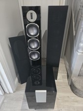 Quadral Chromium 105 & 8 Ohm Pair Speakers Black