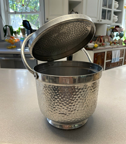 Hammered silver metal ice - hammered,