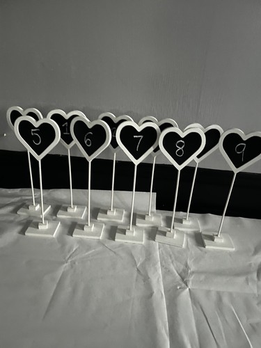 Chalkboard heart table number - heart,