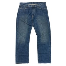 Levis 504 Denim Jeans Straight Leg Regular Blue Mens W36 L31