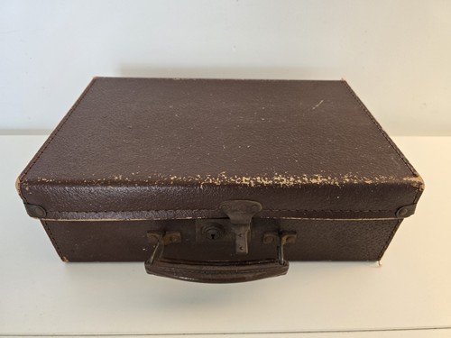Vintage brown leatherette - brown,