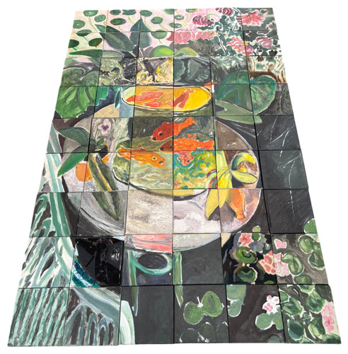Large modular collage painting - modular,