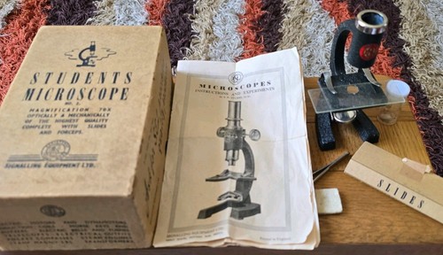 Vintage students microscope - vintage, no