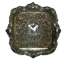 Antique Sterling Silver Small Pin Tray Dish English Hallmark 1900 Henry Matthews