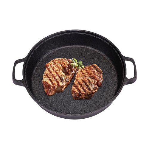 Large round cast iron griddle - large,