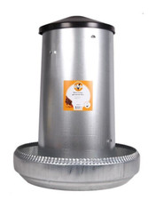 Galvanised poultry feeder 40l - galvanised,