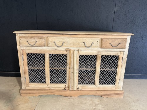 Stripped mango wood sideboard - mango,