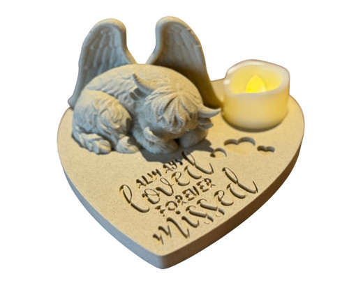 Angel highland cow memorial - highland,