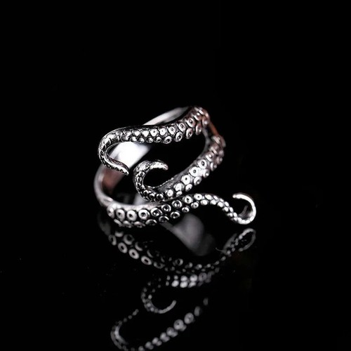 Titanium steel octopus rings - titanium,