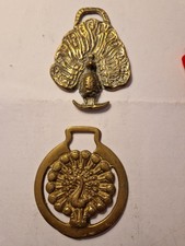 2 x Peacock Horse Brass