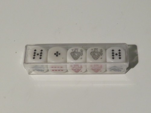 Vintage poker dice set five - vintage,