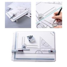 Gazechimp A3 Drawing Board Portable Technical Drawing Table T Square Adjustable