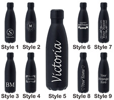Engraved Water Bottle Stainless Steel Vacuum Insulated Chilly Flask 500ml Drinks