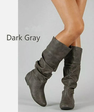 Womens Slouchy Mid Calf Boots