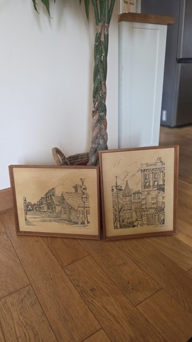 Vintage pair 1974 signed - 1974,