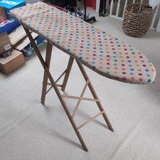 Vintage Ironing Board Antique Wooden folding 