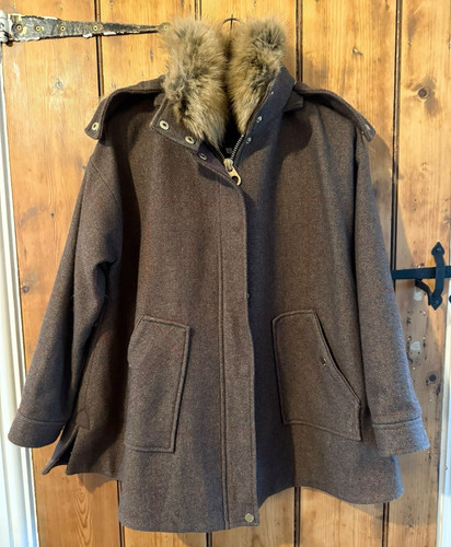 Joules green tweed swing coat - tweed,