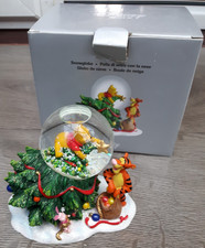 Disney Store Christmas Winnie The Pooh Snow Globe Rare