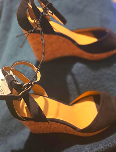 Black faux suede - faux,