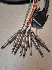 DB25 D SUB MALE TO 8 X TRS 4M