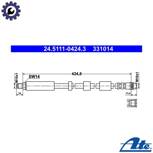 Brake hose 5111 - brake, 24.5111-0424.3