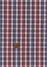 100% Cotton Fabric Small Tartan Blue Green Red White Patchwork Craft