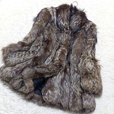 Silver Fox Real Fur Coat Plush