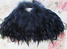 Navy Bridal FEATHER Jacket Shrug Bolero S/M 8/10/12  £55 Jenny Packham WORN ONCE