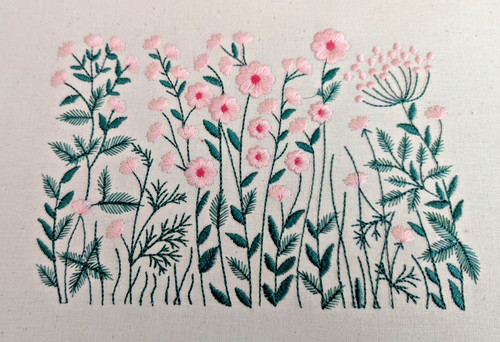 Embroidered quilt block panel - block,