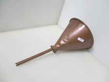 Antique Copper Filter Funnel Brewing Beer Wine Oil Brass Spout Vintage Old 