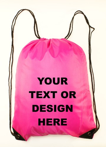 Personalised pink drawstring - personalised,